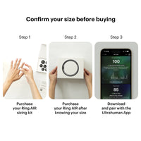 Ultrahuman Ring AIR - No App Subscription, Smart Ring, Size First with Sizing Kit, Sleep Tracker, Track Recovery, Fitness Tracker