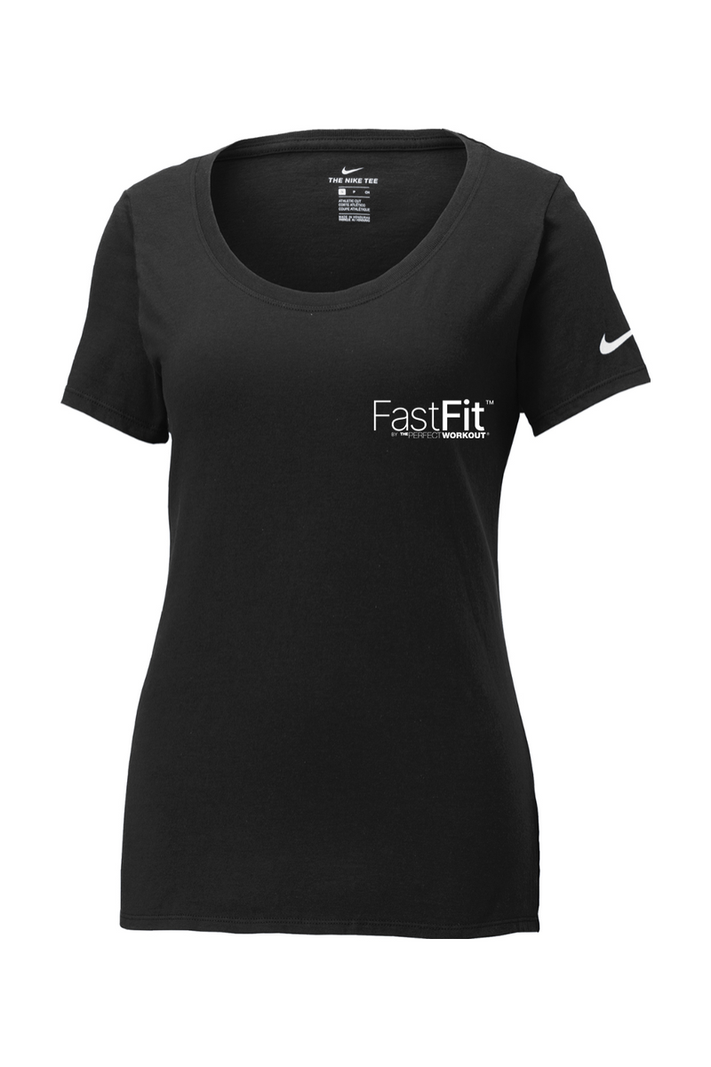 Nike Ladies Core Cotton Scoop Neck Tee - FastFit
